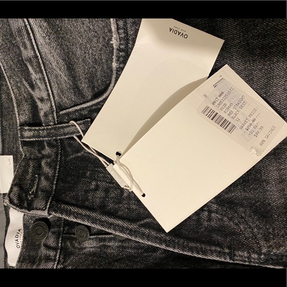 Ovadia Men’s Black Jeans with little rips - Picture 4 of 7